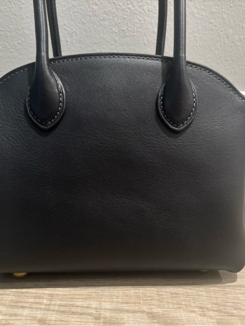 Coach Black Leather Mini Satchel with Gold Hardware - Picture 3 of 10